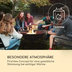 Pentos 2-in-1-Feuerschale Ø73cm Funkenschutz Ø60cm Grill Gusseisen -Gartenmöbel 10033380 de 0003 logo