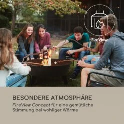 Nolana 2-in-1-Feuerschale Ø73cm Funkenschutz Ø64cm Grill Stahl Schwarz 11 Nolana 2-in-1-Feuerschale Ø73cm Funkenschutz Ø64cm Grill Stahl Schwarz -Gartenmöbel 10033383 de 0003 logo