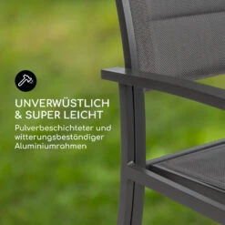 Torremolinos Gartenstühle 2 St. Aluminium ComfortMesh Dunkelgrau -Gartenmöbel 10033404 de 0004 logo