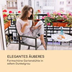 Torremolinos Gartenstühle 2 St. Aluminium ComfortMesh Dunkelgrau -Gartenmöbel 10033404 de 0005 logo