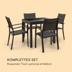 Torremolinos Gartenstühle 2 St. Aluminium ComfortMesh Dunkelgrau -Gartenmöbel 10033404 de 0008 logo