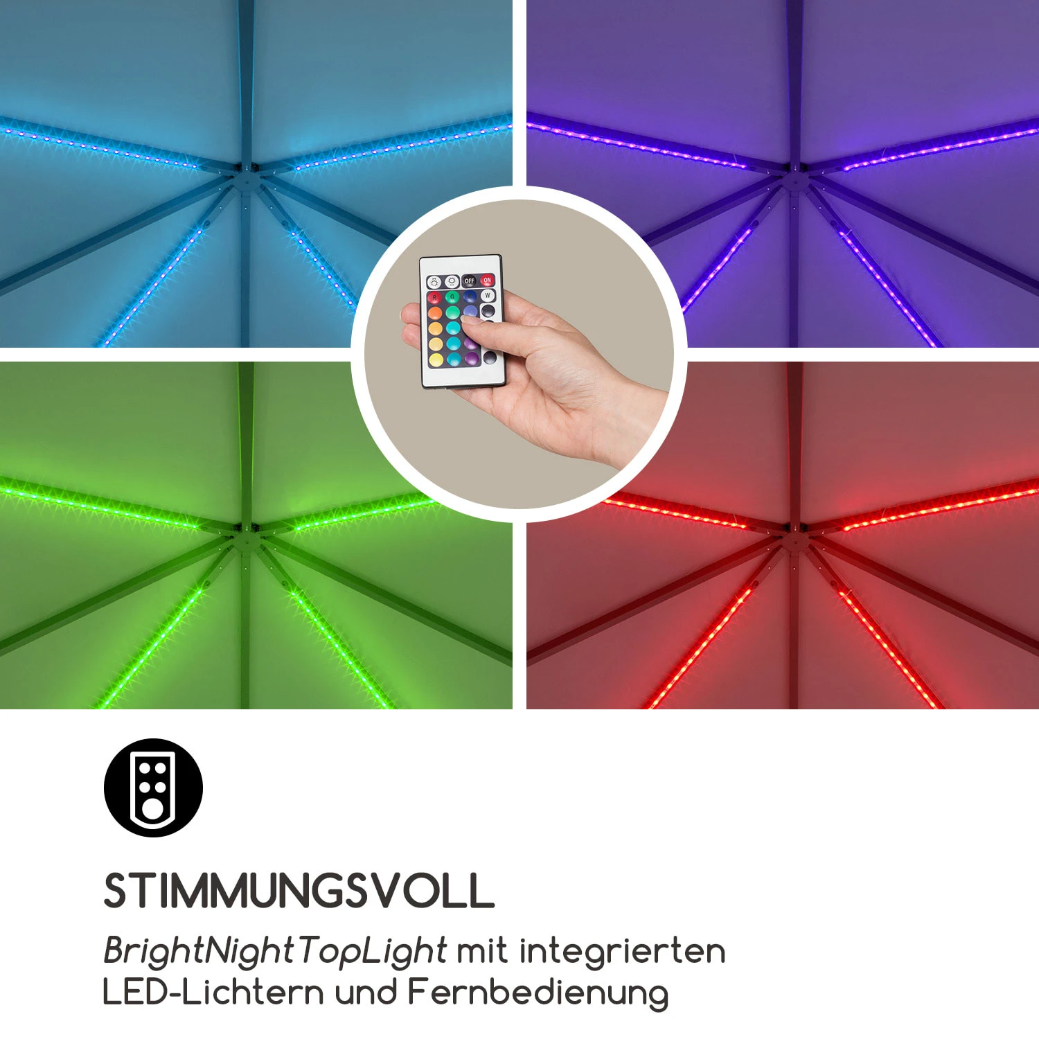 Pantheon Illumina Pavillon Mit Dach Polycarbonat Aluminium Schwarz 2 Pantheon Illumina Pavillon Mit Dach Polycarbonat Aluminium Schwarz – Bild 2