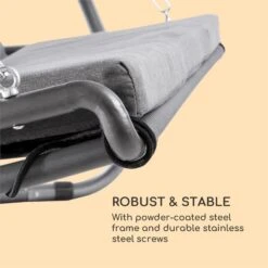 Garden Grove Gartenliege Swing Bed Stahlrahmen Sonnendach Polyester -Gartenmöbel 10033462 yy 0008 logo Blumfeldt Garden Grove Swingbed anthrazit