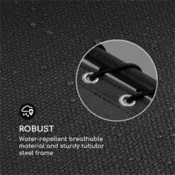 California Dreaming Sonnenliege, Polsterung, Stahlrahmen, Schwarz -Gartenmöbel 10033474 yy 0006 logo Blumfeldt California Dreaming Sonnenliege schwarz