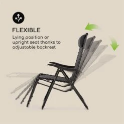 California Dreaming Sonnenliege, Polsterung, Stahlrahmen, Grau -Gartenmöbel 10033475 yy 0005 logo Blumfeldt California Dreaming Sonnenliege grau