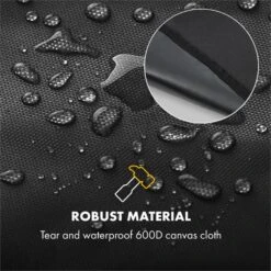 Hot & Hot Wetterschutzhaube 600D Canvas 30/70% PE/PVC Schwarz -Gartenmöbel 10033537 yy 0005 logo Klarstein Hot and Hot Wetterschutzhaube schwarz