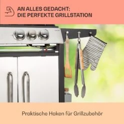 Tomahawk 3.1 S Gasgrill 3x3,6kW Brenner+2,7 KW 60x45cm Grill Edelstahl -Gartenmöbel 10033567 de 0007 usp
