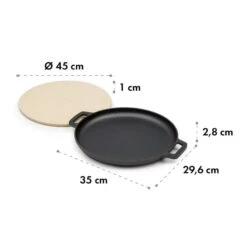 Tomahawk 3.1 S Brat & Back-Set Pfanne Pizzastein Ø29 Cm -Gartenmöbel 10033568 yy 0006 logo Klarstein Tomahawk Brat and Back Set