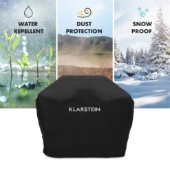 Tomahawk 3.1 S Wetterschutzhaube 300D Canvas 30/70% PE/PVC Schwarz -Gartenmöbel 10033569 yy 0005 logo Klarstein Tomahawk S Wetterschutzhaube schwarz