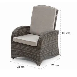 Comfort Siesta Sessel Verstellbare Rückenlehne Dunkelgrau -Gartenmöbel 10033586 yy 0008 logo Blumfeldt Comfort Siesta Sessel Polyrattan d grau