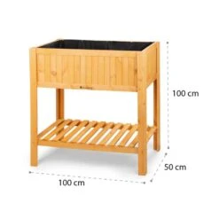 Altiplano Cubic Hochbeet 100 X 100 X 50 Kiefer Gartenvlies ErgoGrow -Gartenmöbel 10033605 yy 0009 logo Blumfeldt Altiplano Cubic Hochbeet 100x100x50