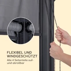 Grandezza Cortina Gartenpavillon 3x4m 4 Seitenteile Dunkelgrau -Gartenmöbel 10033607 de 0003 logo