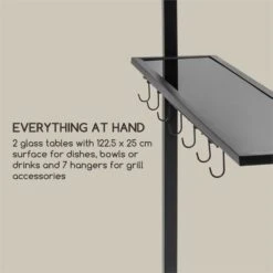 Steakhouse Al Sur Pavillon 244x260x152cm 160 G Flammhemmend Stahl Grau -Gartenmöbel 10033609 yy 0003 logo Blumfeldt Steakhouse al Sur Pavillon grau