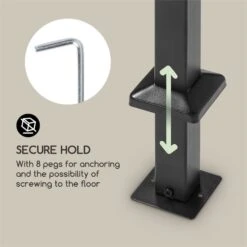 Steakhouse Al Sur Pavillon 244x260x152cm 160 G Flammhemmend Stahl Grau -Gartenmöbel 10033609 yy 0005 logo Blumfeldt Steakhouse al Sur Pavillon grau