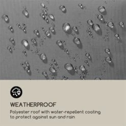 Steakhouse Al Sur Pavillon 244x260x152cm 160 G Flammhemmend Stahl Grau -Gartenmöbel 10033609 yy 0006 logo Blumfeldt Steakhouse al Sur Pavillon grau