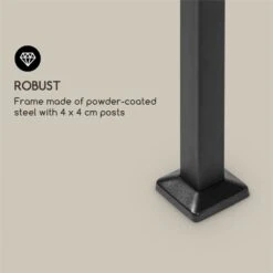 Steakhouse Al Sur Pavillon 244x260x152cm 160 G Flammhemmend Stahl Grau -Gartenmöbel 10033609 yy 0008 logo Blumfeldt Steakhouse al Sur Pavillon grau