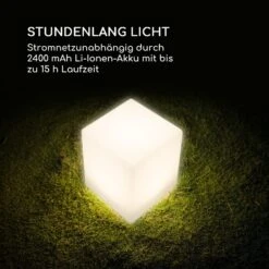 Shinecube XL Leuchtwürfel 40x40x40cm 16 Farben-LED 4 Licht-Modi Weiß -Gartenmöbel 10033732 de 0006 logo