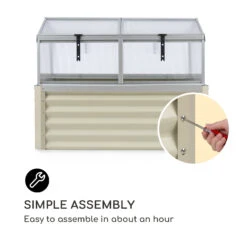 High Grow Advanced Hochbeet Mit Dach 120x95x100cm 540l Stahl Verzinkt -Gartenmöbel 10034689 uk 0007 logo