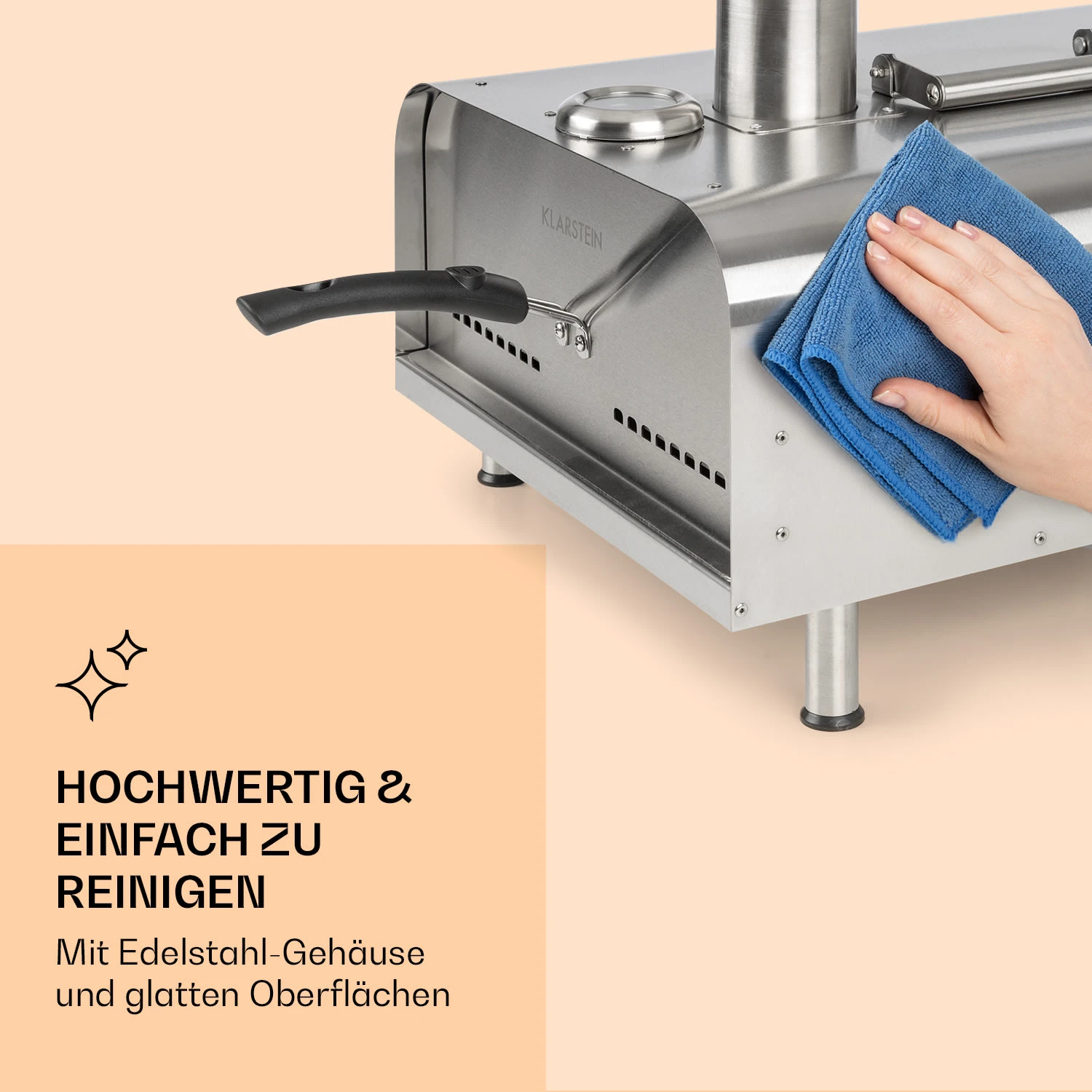 Diavolo Pizza-Pelletofen Inkl. Pizzastein Thermometer Edelstahl 5 Diavolo Pizza-Pelletofen Inkl. Pizzastein Thermometer Edelstahl – Bild 5