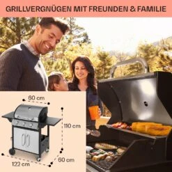 Tomahawk Gasgrill 3 X 3,6 KW Brenner 60 X 43,5 Cm Grill Edelstahl -Gartenmöbel 10034711 de 0006 usp