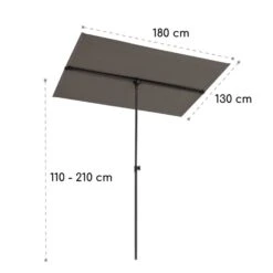 Flex-Shade L Sonnenschirm 130 X 180 Cm Polyester UV 50 Dunkelgrau 17 Flex-Shade L Sonnenschirm 130 X 180 Cm Polyester UV 50 Dunkelgrau -Gartenmöbel 10034726 yy 0009 logo Blumfeldt Flex Shade L Sonnenschirm 130x180 grau