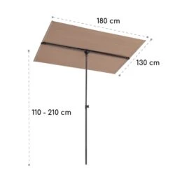 Flex-Shade L Sonnenschirm 130 X 180 Cm Polyester UV 50 Taupe 13 Flex-Shade L Sonnenschirm 130 X 180 Cm Polyester UV 50 Taupe -Gartenmöbel 10034727 yy 0009 logo Blumfeldt Flex Shade L Sonnenschirm 130x180 taupe