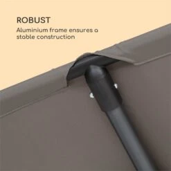 Flex-Shade XL Sonnenschirm 150 X 210 Cm Polyester UV 50 Dunkelgrau -Gartenmöbel 10034728 yy 0005 logo Blumfeldt Flex Shade XL Sonnenschirm 150x210 grau