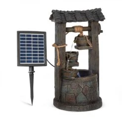 Speyer Kaskadenbrunnen Gartenbrunnen 4 Stufen Akku 2,8W Solar LED