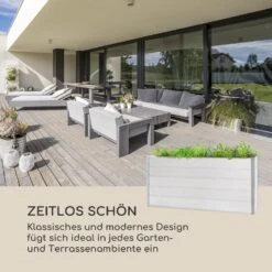 Nova Grow Gartenbeet 195 X 91 X 50 Cm WPC Holzoptik Weiß -Gartenmöbel 10034748 de 0003 logo