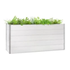 Nova Grow Gartenbeet 195 X 91 X 50 Cm WPC Holzoptik Weiß