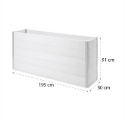 Nova Grow Gartenbeet 195 X 91 X 50 Cm WPC Holzoptik Weiß -Gartenmöbel 10034748 yy 0009 logo Blumfeldt Nova Grow Gartenbeet 195x91x50cm reedit