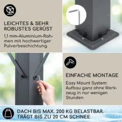 Pantheon Solid Sky Expand Pavillon 3x2,5x3 M Aluminium Polycarbonat -Gartenmöbel 10034750 de 0003 usp