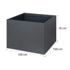 Highgrow Deluxe Hochbeet 100 X 76 X 100 Cm Verzinkter Stahl -Gartenmöbel 10034751 yy 0007 logo blumfeldt Highgrow Deluxe Hochbeet 100x100