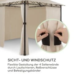 Mondo Gartenpavillon Partyzelt Gazebo 295x262x295 Stahl Polyester -Gartenmöbel 10034764 de 0003 logo