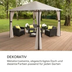 Mondo Gartenpavillon Partyzelt Gazebo 295x262x295 Stahl Polyester -Gartenmöbel 10034764 de 0007 logo