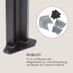 Pantheon RemoteShade Pavillon Motor-Dach 3x3m 280g/m² PE Aluminium -Gartenmöbel 10034781 de 0008 logo