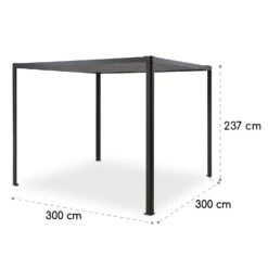 Pantheon RemoteShade Pavillon Motor-Dach 3x3m 280g/m² PE Aluminium -Gartenmöbel 10034781 yy 0009 logo