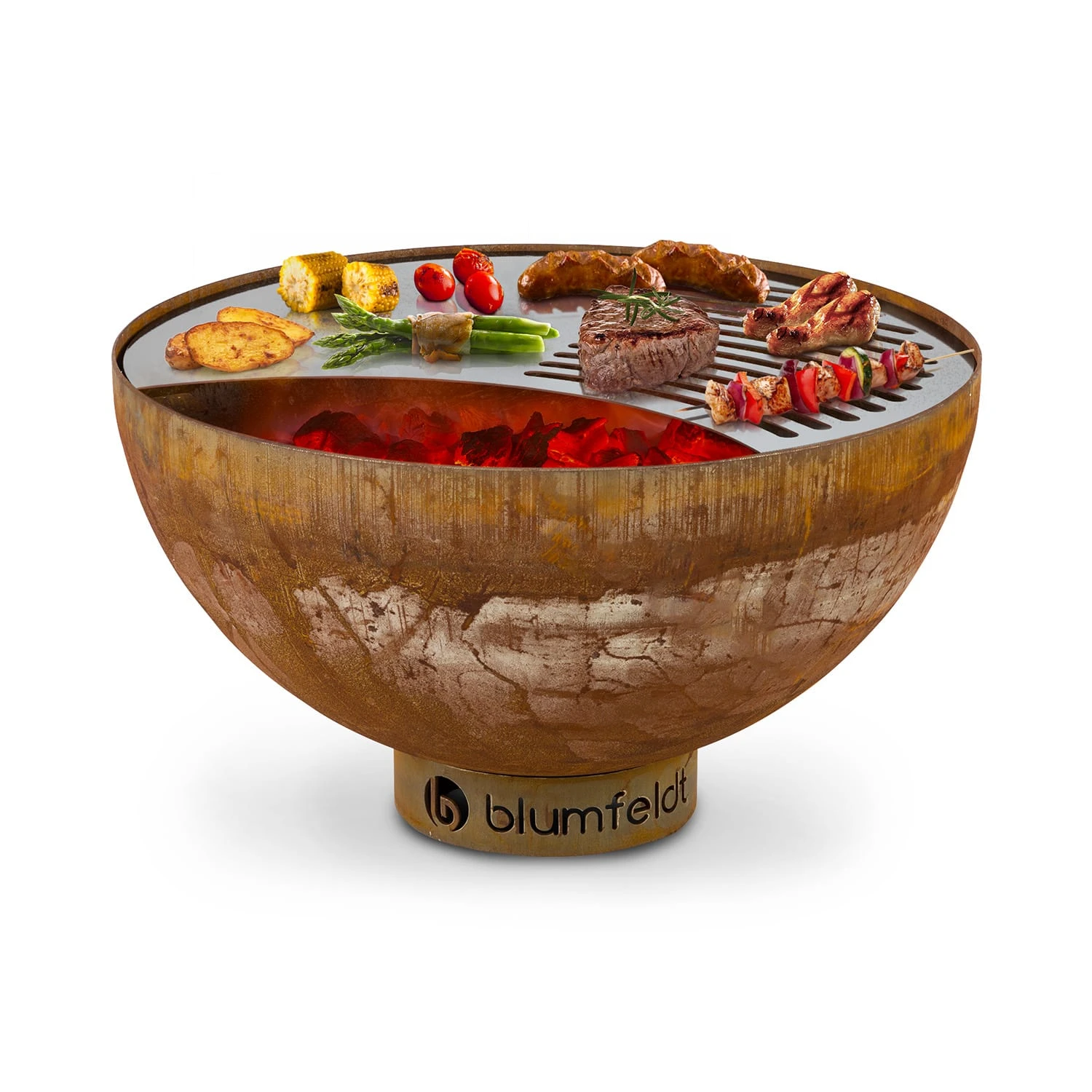 Savage Feuerschale Mit Grill Ø: 60,5 Cm Stahl Inkl. Wetterschutz Rost 1 Savage Feuerschale Mit Grill Ø: 60,5 Cm Stahl Inkl. Wetterschutz Rost