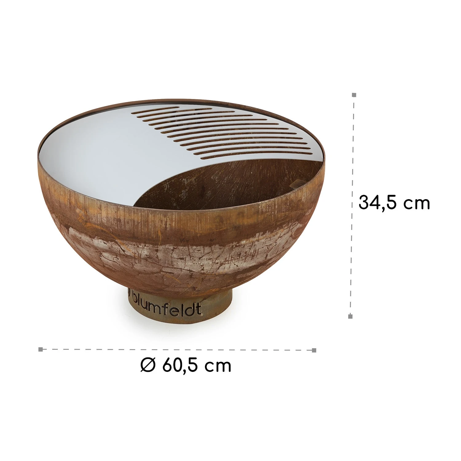 Savage Feuerschale Mit Grill Ø: 60,5 Cm Stahl Inkl. Wetterschutz Rost 9 Savage Feuerschale Mit Grill Ø: 60,5 Cm Stahl Inkl. Wetterschutz Rost – Bild 9