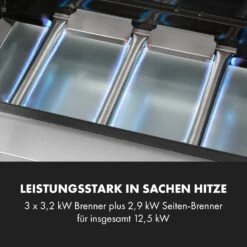 Valkyrie Gasgrill 3x3,2 + 2,9 KW Sichtfenster 54x42 Cm Grill Edelstahl -Gartenmöbel 10034845 de 0005 logo