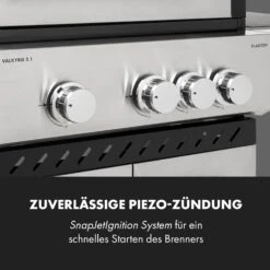 Valkyrie Gasgrill 3x3,2 + 2,9 KW Sichtfenster 54x42 Cm Grill Edelstahl -Gartenmöbel 10034845 de 0009 logo