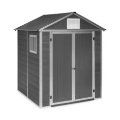 Schatzkammer Gartenschuppen UV-Schutz PVC Schloss Seitenfenster Grau