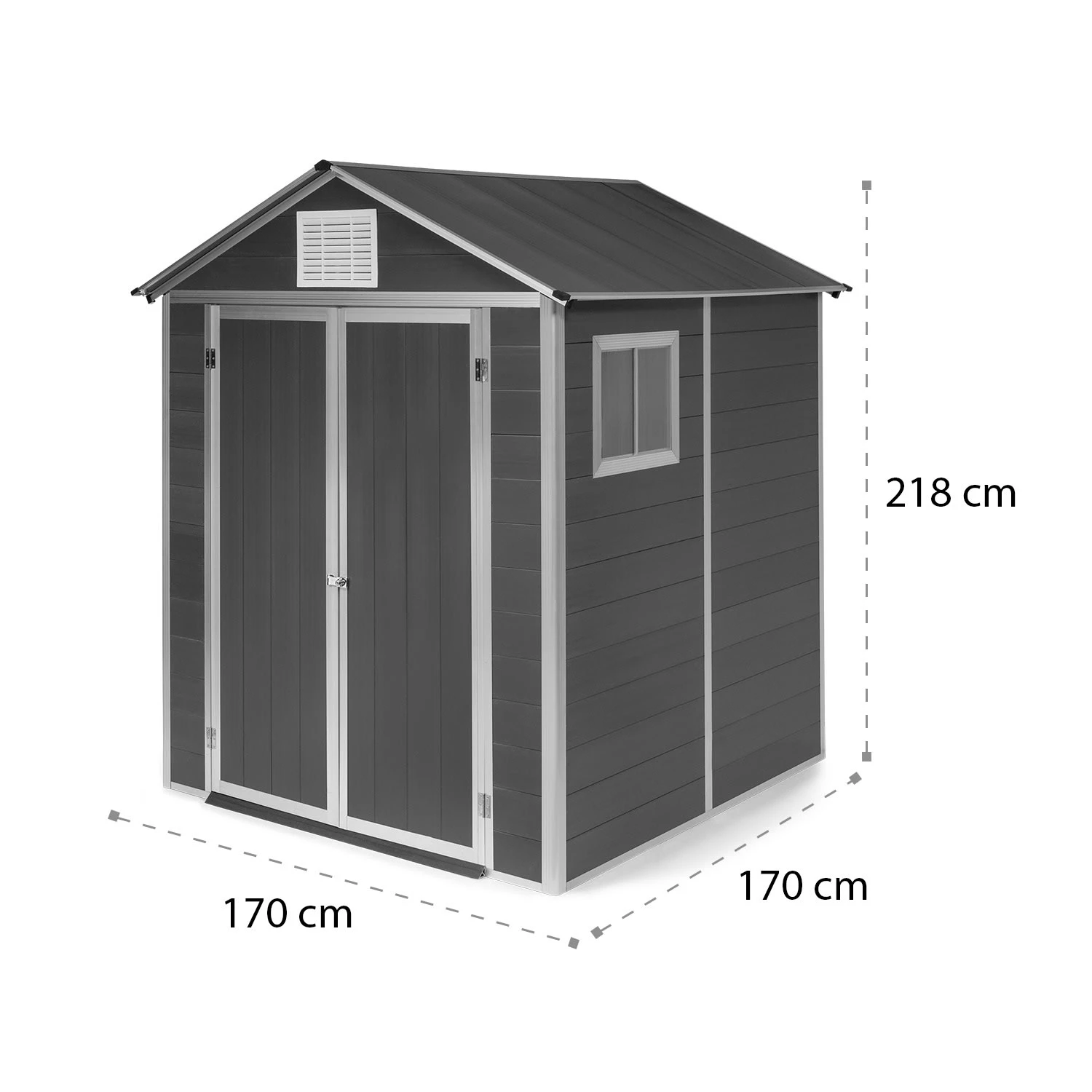 Schatzkammer Gartenschuppen UV-Schutz PVC Schloss Seitenfenster Grau 9 Schatzkammer Gartenschuppen UV-Schutz PVC Schloss Seitenfenster Grau – Bild 9