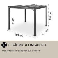 Pantheon Cortina Solid Sky Pergola Vordach 3x3m Polycarbonat Vorhänge 10 Pantheon Cortina Solid Sky Pergola Vordach 3x3m Polycarbonat Vorhänge -Gartenmöbel 10034985 de 0004 usp