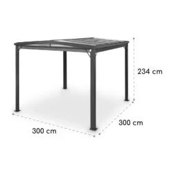 Pantheon Cortina Solid Sky Pergola Vordach 3x3m Polycarbonat Vorhänge 13 Pantheon Cortina Solid Sky Pergola Vordach 3x3m Polycarbonat Vorhänge -Gartenmöbel 10034985 yy 0007 dimensions