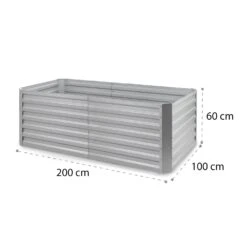 High Grow Straight Hochbeet 200x60x100cm 1200l Stahl 15 High Grow Straight Hochbeet 200x60x100cm 1200l Stahl -Gartenmöbel 10035351 yy 0008 logo blumfeldt High Grow Straight 200x60x100cm silber