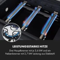 Kingsville Smoker Kombigrill Gas Kohle Smoker 13,5kW 3+1 Brenner -Gartenmöbel 10035409 de 0005 logo