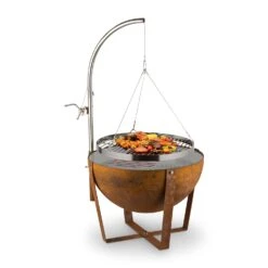 Fire Globe Feuerschale Mit Grill Ø60cm Stahl