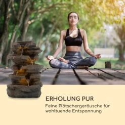 Stonehenge Solarbrunnen LED-Beleuchtung Polyresin Lithium-Ionen-Akku -Gartenmöbel 10035727 de 0007 logo