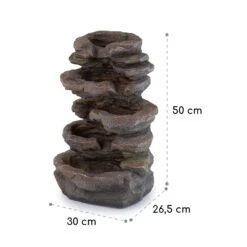 Stonehenge Solarbrunnen LED-Beleuchtung Polyresin Lithium-Ionen-Akku -Gartenmöbel 10035727 yy 0008 dimensions